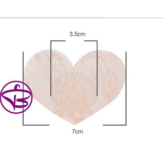 Combo 10 miếng dán ti lụa hình trái tim dùng 1 lần (5 cặp)