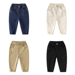  Quần Jean Bò dài Cao cấp cho bé trai bé gái quần dài cho bé quần kaki cho bé dáng Baggy thoải mái vận động 8 - 28kg 