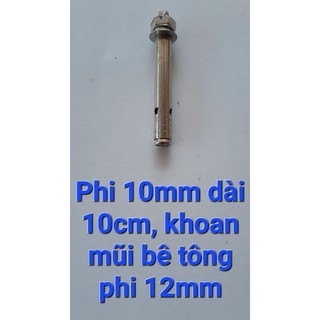 Tắc kê inox (nở inox) phi 8mm, phi 10mm dài 6-8-10 (cm) dùng bắt vật dụng ngoài trời tránh gỉ set