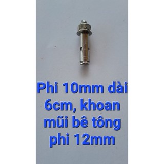 Tắc kê inox (nở inox) phi 8mm, phi 10mm dài 6-8-10 (cm) dùng bắt vật dụng ngoài trời tránh gỉ set