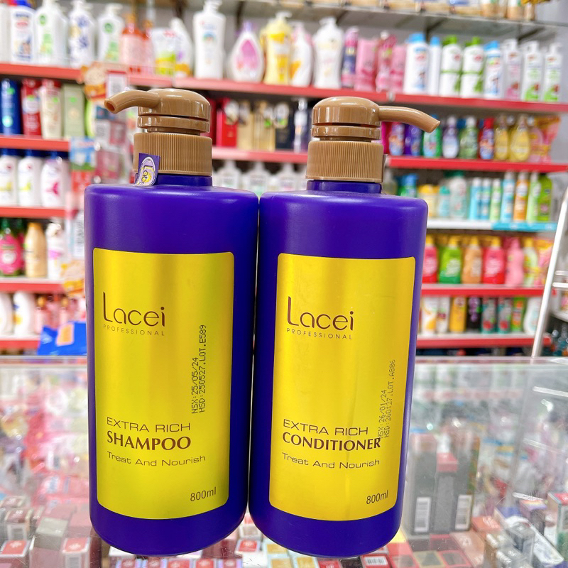 COMBO DẦU GỘI XẢ CAO CẤP LACIE TÍM 800ml x 2