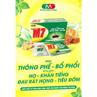  Kẹo ngậm ho M7 hộp 25 vĩ 4 viên 