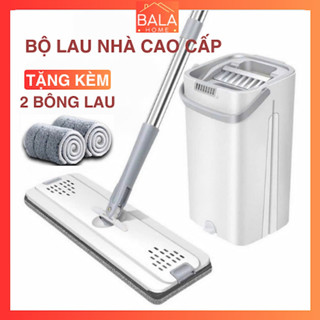 Bộ Cây Lau Nhà Thông Minh, Bộ Chổi Lau Nhà Kèm Thùng 2 Ngăn Tự Vắt Thông Minh Siêu Bền Siêu Sạch