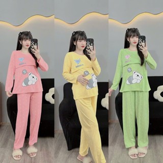  Bộ bầu và sau sinh nữ Bầu Xinh VyVy hình gấu ngủ nhiều màu 