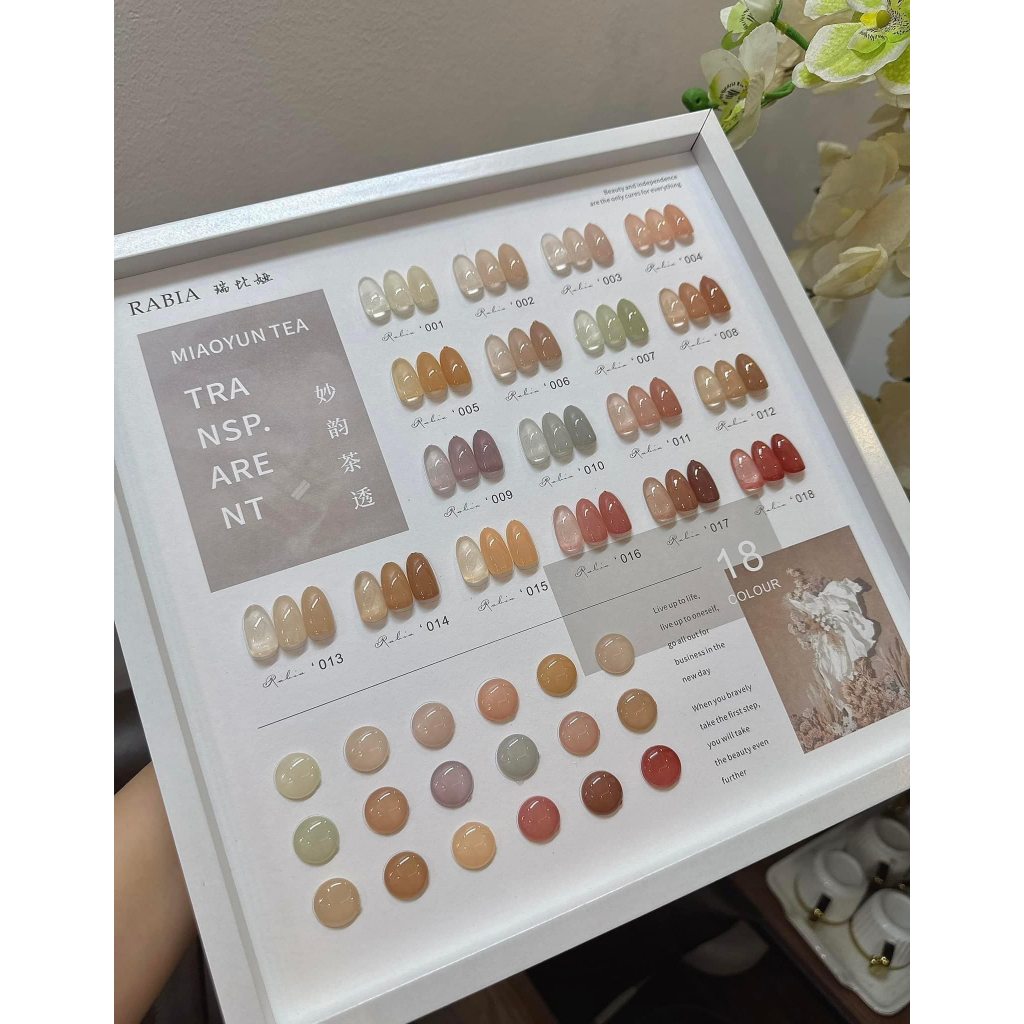  Set sơn thạch đục Rabia 18 chai HOT 2024 Set Thạch 18 màu 