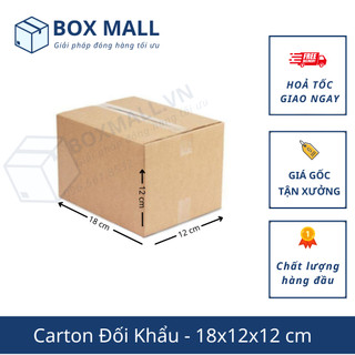 18x12x12 Combo 50 Hộp carton đóng hàng Box Mall (ĐÃ CÓ VAT)