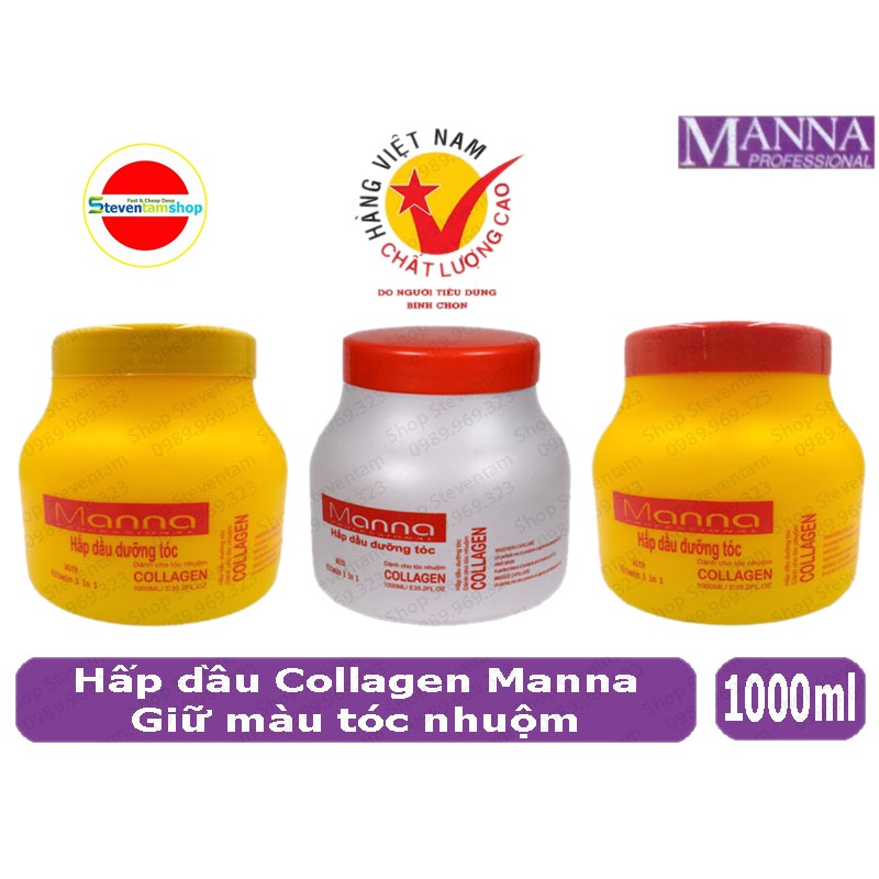 Hấp dầu Manna dành cho tóc nhuộm 1000ml