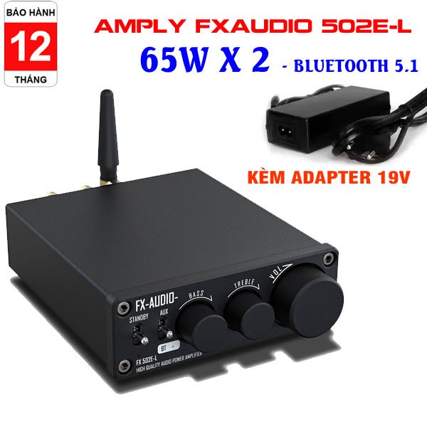 Amply FX-AUDIO 502E-L Class D CS8673E Bluetooth 5.0- Công Suất 2x65W 4 Ohm