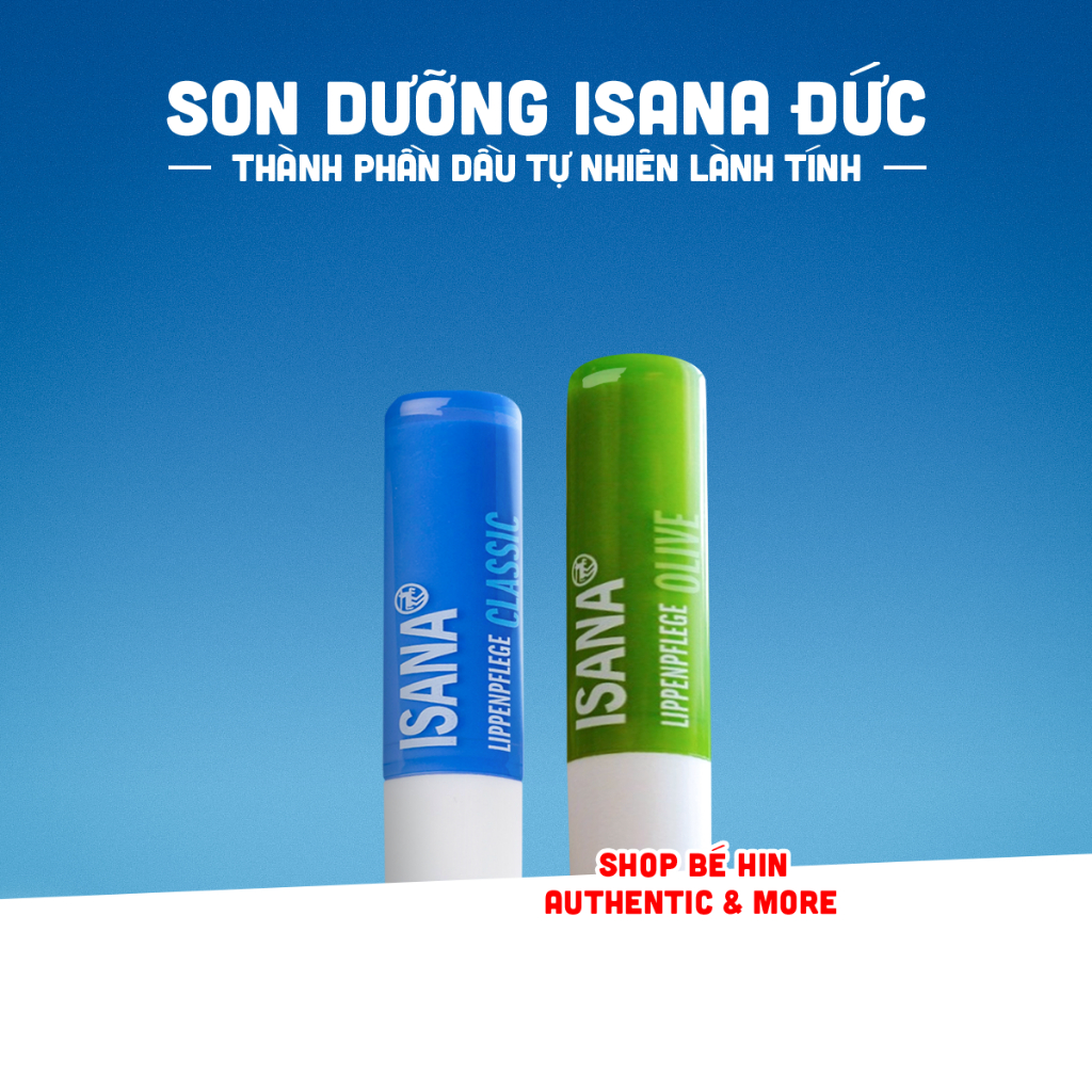 Son dưỡng môi ISANA Đức, son dưỡng ẩm, chống nẻ cho bé và người lớn
