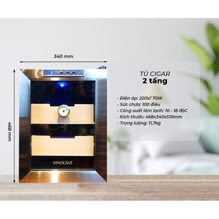 Tủ bảo quản Vinocave 12Ah 100 điếu