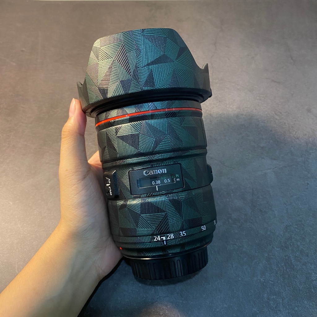 Miếng dán Skin 3M cao cấp cho Lens Canon 85 F1.8,135 F2L, 24 - 70 F2.8 II, 50 STM,100 F2.8 L IS, 24-
