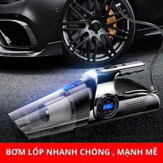 Máy hút bụi cầm tay đa năng 4 công dụng trong 1 chính hãng - Hút bụi, bơm hơi, đo áp suất lốp và chiếu sáng