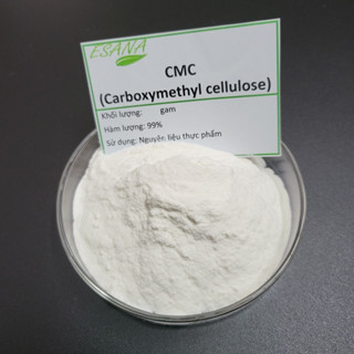 100g-200g Chất bột kết dính CMC (Carboxymethyl Cellulose) dùng trong thực phẩm cho người và thức ăn cho cá