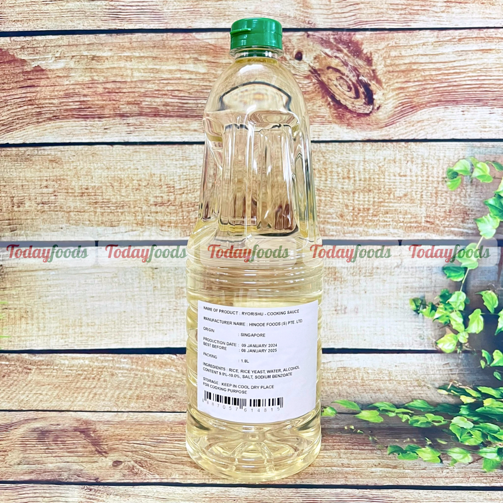 Sake Nấu Ăn Nhật Bản 1.8L - Rượu Nấu Ăn Khử Tanh Cá Thịt, Làm Mềm, Nấu Sốt Cho Quán Ăn