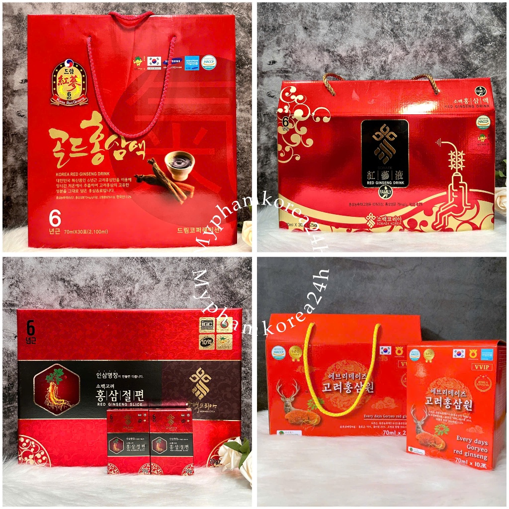 Nước sâm SOBAEK/ DREAM-Sâm lát tẩm mật ong-Nước sâm nhung hưu linh chi Goryeo hộp 20 gói