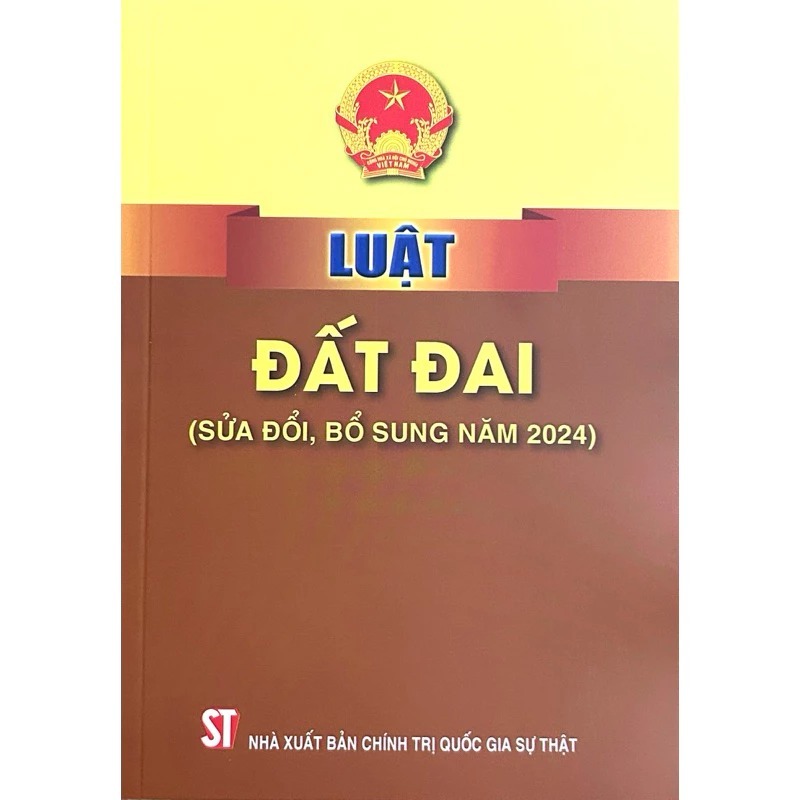Sách - Luật Đất đai (sửa đổi, bổ sung năm 2024) - NXB Chính Trị Quốc Gia