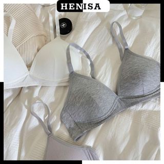 Áo lót nữ cotton không gọng thoáng mát HENISA, Áo ngực nâng ngực mút mỏng cho học sinh Anm-26