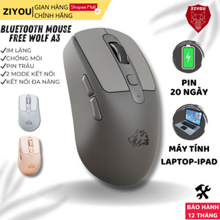 Chuột Bluetooth Không Dây Ziyou Free Wolf A3 Chip PAW3212 Siêu Mượt Dùng Văn Phòng, Chơi Game