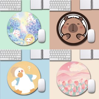Miếng lót chuột, bàn di chuột hình tròn cute giá rẻ kích thước 20x20cm