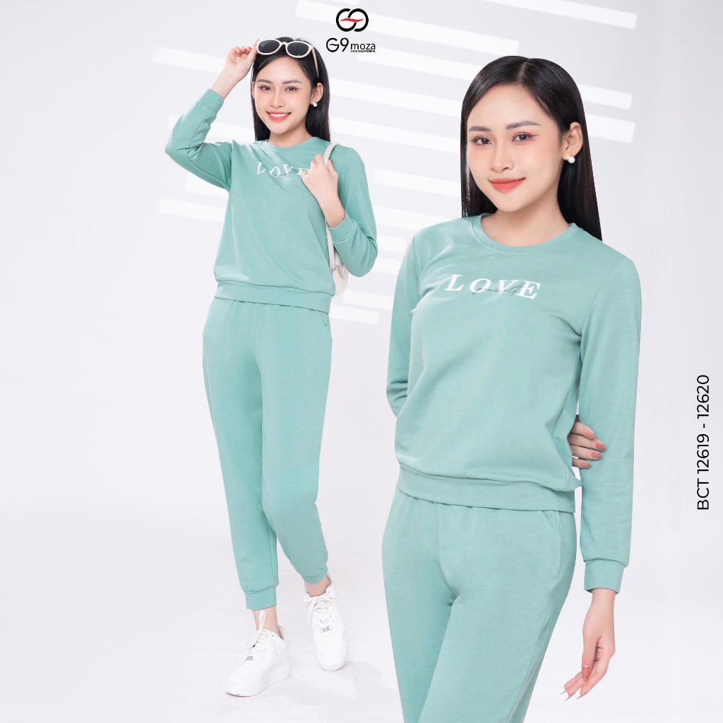 Bộ cotton đồ mặc nhà 12619 - 12620  G9moza được làm từ chất liệu cotton da cá , mềm mịn.