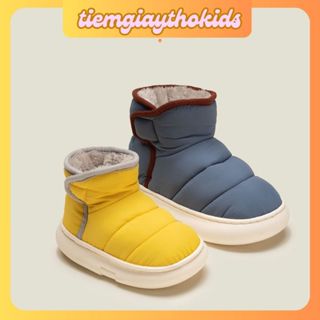 tiemgiaythokids Giày bốt cotton lót lông cừu cho bé dày dặn ấm áp chống trơn trượt, chất lượng cao cấp