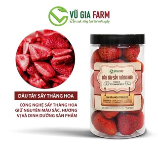  Dâu Tây Sấy Thăng Hoa Nguyên Quả - giòn không đường chua ngọt nguyên vị 