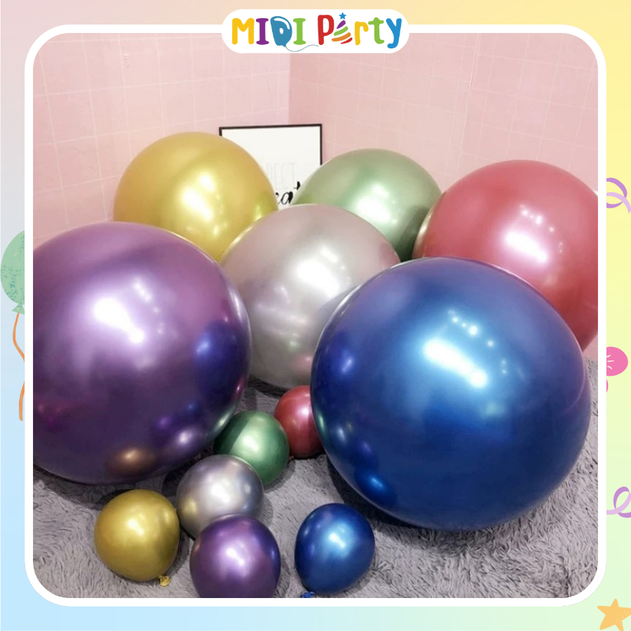 [24 inch] Bóng Siêu Nhũ To Khổng Lồ, Bóng Chrome Siêu Nhũ Size Đại Trang Trí Sinh Nhật, Sự Kiện