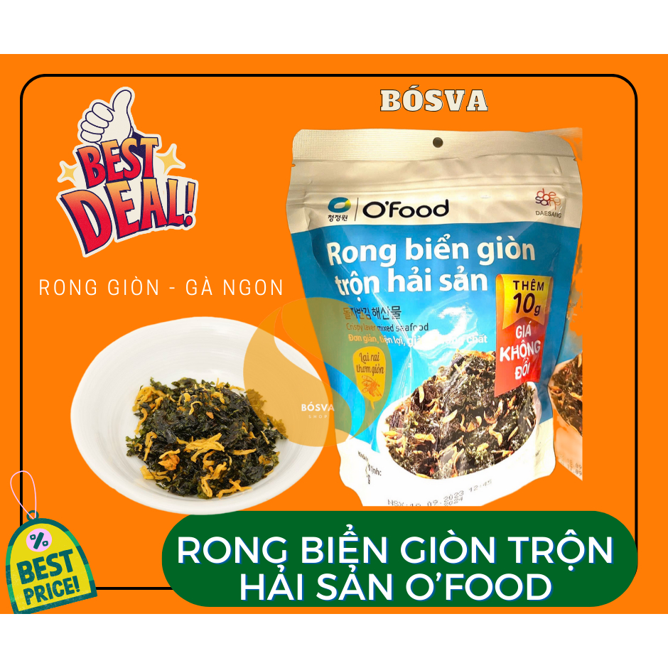Rong biển giòn trộn hải sản O'food 40g