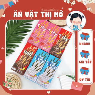 (COMBO 10 HỘP) Bánh Que Ticky Socola Sữa Thái Lan (hộp 20G/ 6que), Bánh Que Thái Lan Đủ Vị
