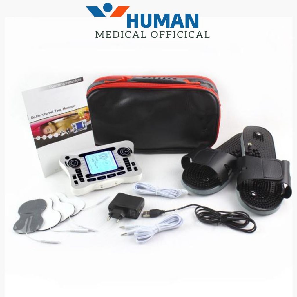 Máy Châm Cứu Xung Điện 4 Miếng Dán Cáo Cấp Kết Hợp Bấm Huyệt Nhào Xoa Bóp Rung Đấm Giảm Đau Lưu Thông Khí Huyết SYK-308B