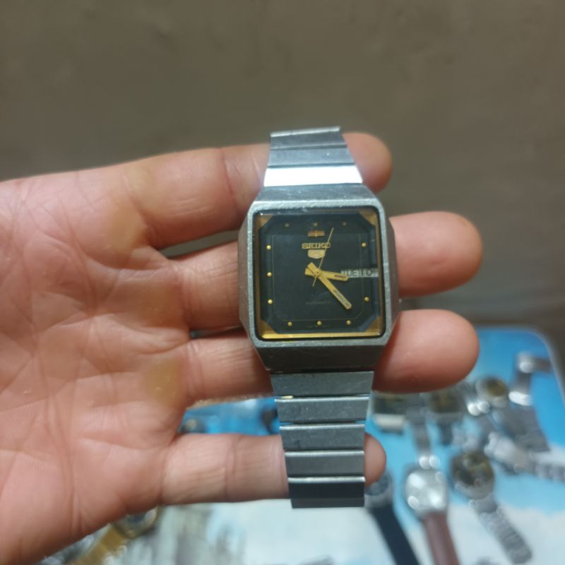 Đồng hồ seiko 5 chém cạnh cơ automatic zin cổ xưa
