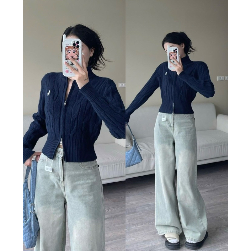 ÁO LEN VẶN THỪNG HỌA TIẾT NGỰA KHÓA 2 ĐẦU HÀNG QC PHÙ HỢP THU ĐÔNG - DÀNH CHO NỮ | BigBuy360 - bigbuy360.vn