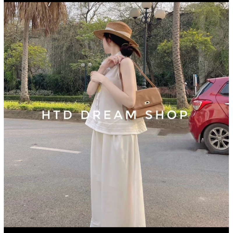 set đồ nữ chất liệu thô mặc mát cho nữ , set 2 món cho nữ , set nữ màu trắng (sẵn hàng ) hàng loại 1