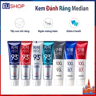  Hàng Chính Hãng  Kem đánh răng Median 93% Hàn Quốc Tuýp 120g 