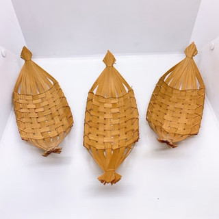 Thuyền tre đan thủ công decor , chụp ảnh đồ ăn