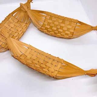 Thuyền tre đan thủ công decor , chụp ảnh đồ ăn