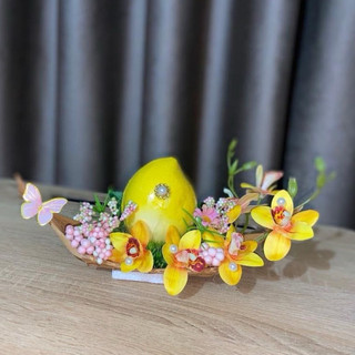 Thuyền tre đan thủ công decor , chụp ảnh đồ ăn