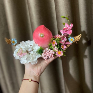 Thuyền tre đan thủ công decor , chụp ảnh đồ ăn