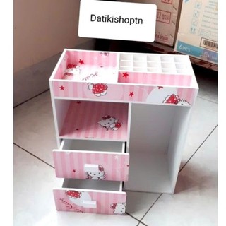 Tủ mini hello kitty sọc kệ mỹ phẩm