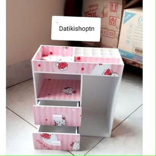 Tủ mini hello kitty sọc kệ mỹ phẩm