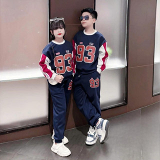 Bộ quần áo thể thao thu đông bé trai, bé gái 20-52kg từ 6-16 tuổi số 93. Đồ bộ bé trai, set đồ bé trai