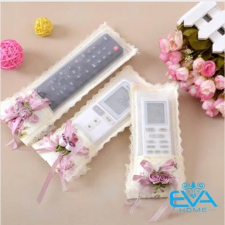 Combo 3 Túi Đựng Remote Tivi , Điều Hòa , Quạt Máy Vải Mềm Chống Sốc Chống Bụi Nơ Hoa Xinh Xắn 3 Size Tiện Lợi