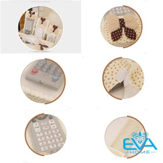 Combo 3 Túi Đựng Remote Tivi , Điều Hòa , Quạt Máy Vải Mềm Chống Sốc Chống Bụi Nơ Hoa Xinh Xắn 3 Size Tiện Lợi