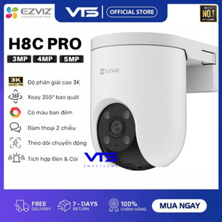 Camera WIFI EZVIZ H8C PRO 3K 5MP, H8C PRO 4MP 2K+, H8C PRO 3MP, H8, H8C, Xoay 360 Độ, Trò Chuyện 2 Chiều, Có Màu Ban Đêm