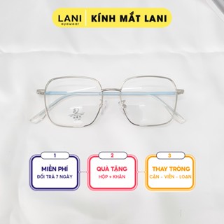 Gọng kính cận nam nữ Lani kim loại dáng vuông nhiều màu 2809 - Lắp mắt kính cận có độ theo yêu cầu
