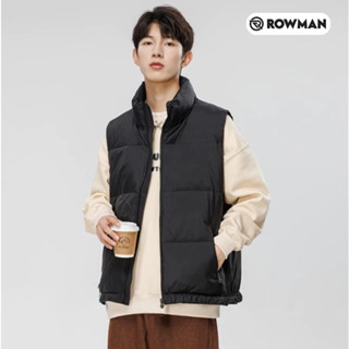 Áo khoác gile nam nữ ngắn tay màu trơn trần bông, Áo khoác 3 lỗ unisex hàng thu đông giữ ấm tốt AK01 - ROWMAN