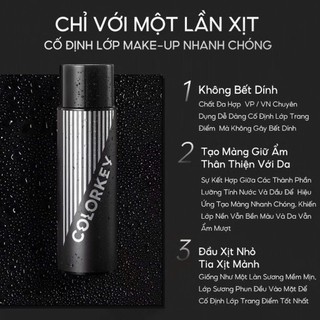  Xịt Khóa Nền COLORKEY Tia Sương Mềm Mại Giúp Khóa Lớp Trang Điểm Phù Hợp Mọi Loại Da 