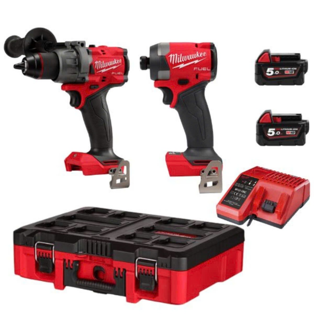 Combo M18 FPP2A3 Milwaukee gồm máy khoan FPD3 và vặn vít FID3