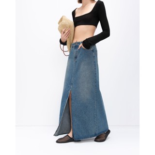  HIGHCHIC - CATCHE SKIRT - CHÂN VÁY DENIM XẺ TÀ 