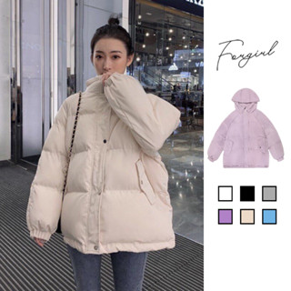 Áo khoác phao nữ Forgirl áo phao béo dáng dài áo phao đại hàn có mũ phối túi T059